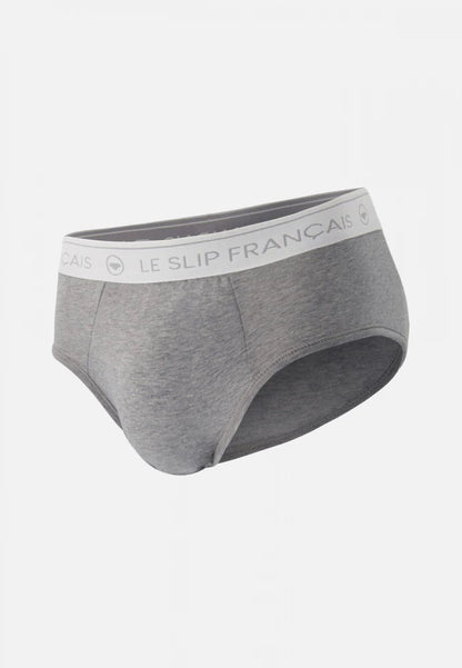 Slip gris en coton - Intrépide Gris Chiné