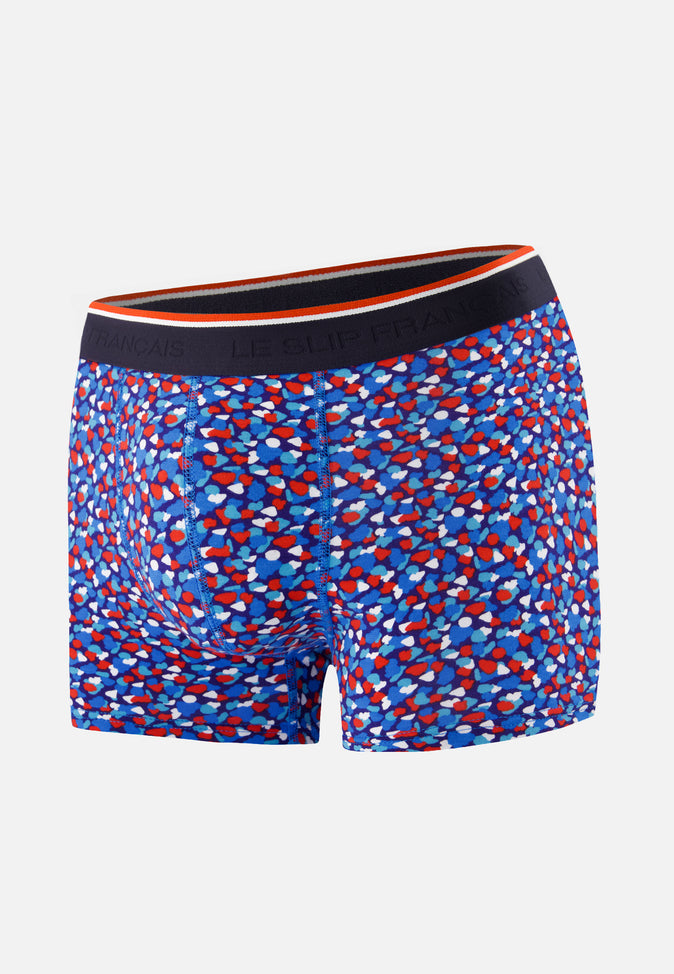 le slip français Boxer en coton Marius Cami Bleu Fluo