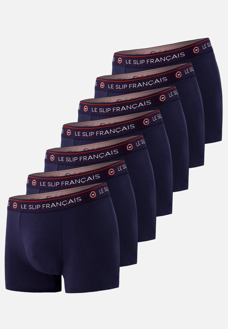 Lot de 7 boxers en coton - Semainier Boxer Redoutable Marine - Le Slip Français - 1