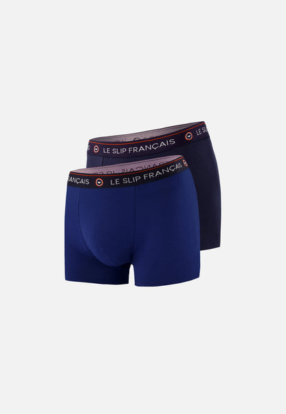 Lot de 2 boxers en coton - Boxers Marine Bleu Indigo