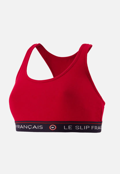 Brassière femme rouge en coton - Tapageuse Rouge Cerise