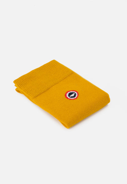 Chaussettes mi-hautes unies moutarde - Robuste Moutarde