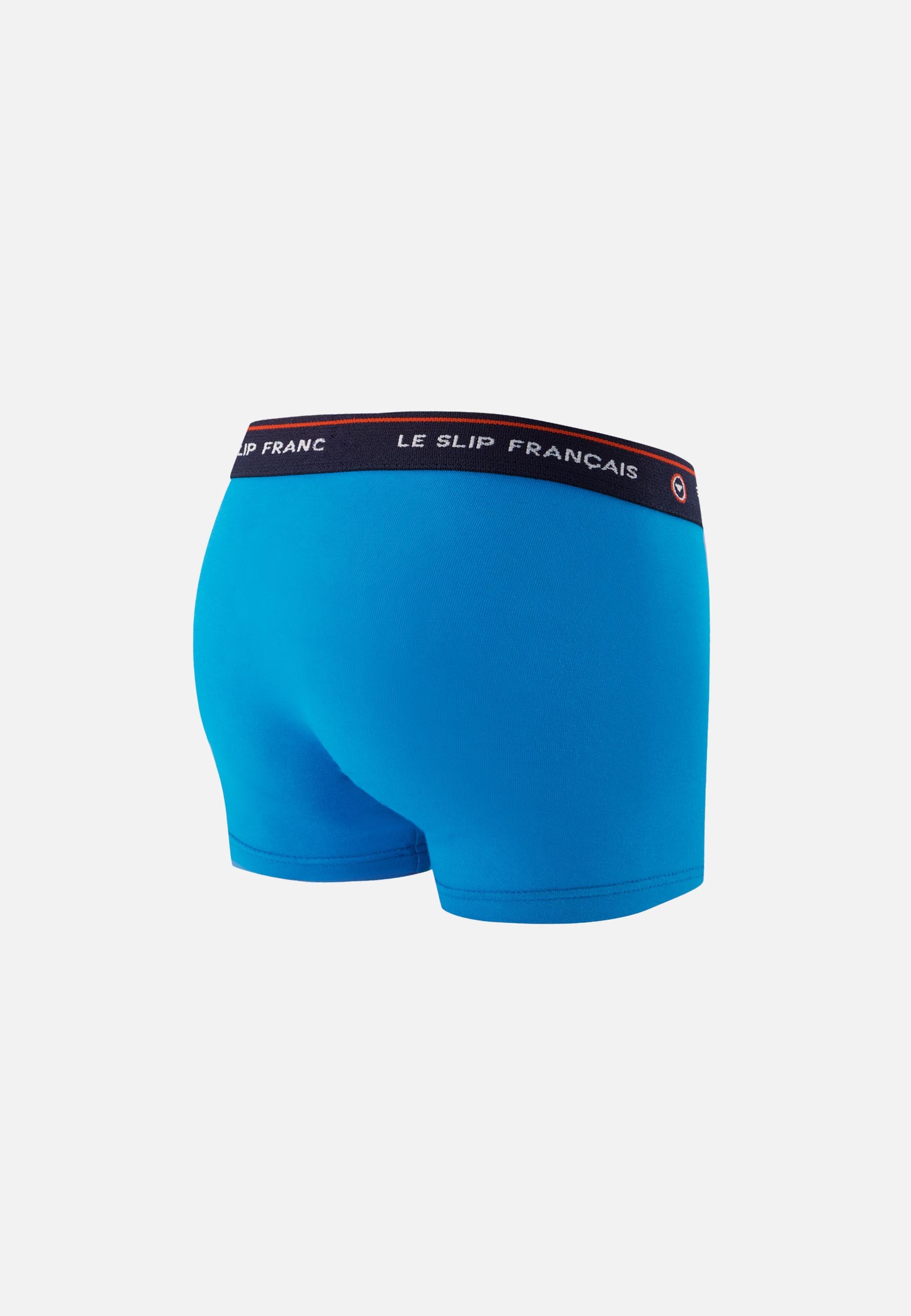 Boxer enfant bleu en coton - Petit Joseph Bleu Fluo