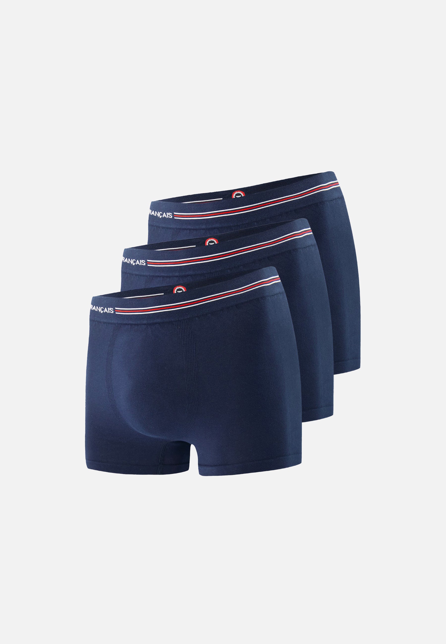 Lot de 3 boxers sans couture en coton - Boxers Christian Marine