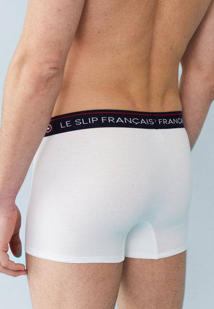 Boxer blanc en coton - Redoutable Blanc Bûche de Noël