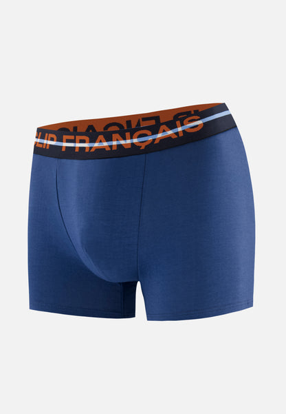Boxer bleu en coton - Redoutable Bleu Acier