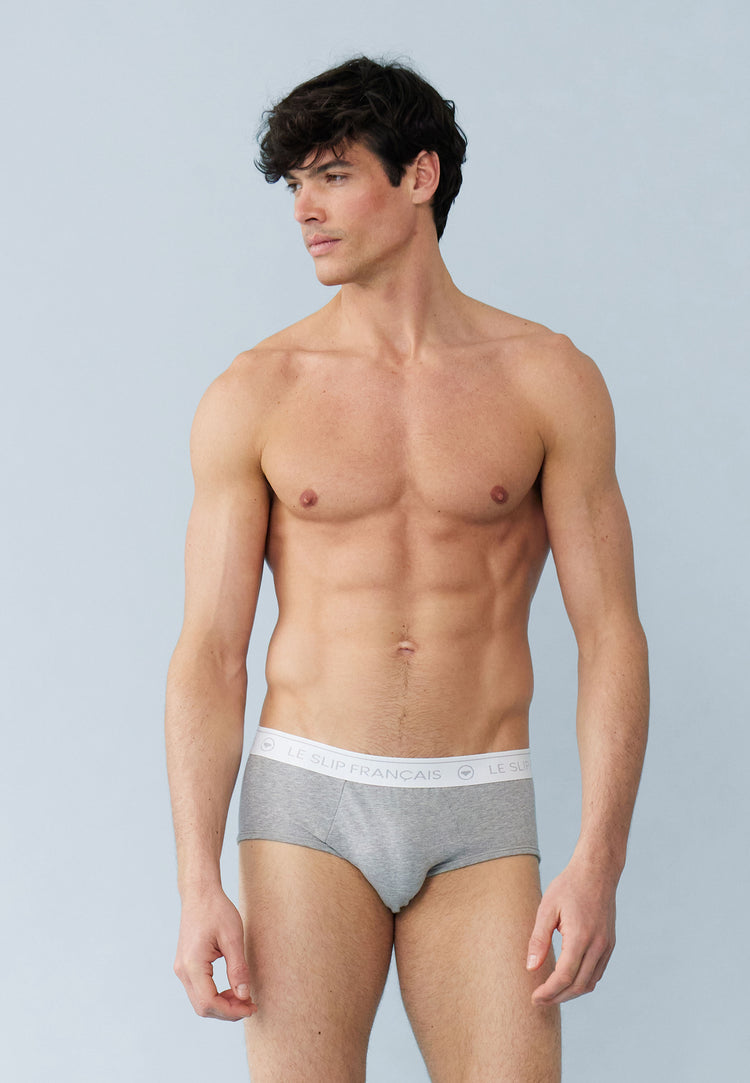 Lot de 7 slips en coton - Slips Marine Blanc Rouge Cerise Noir Gris Chiné Bleu Jean Marinière - Le Slip Français - 9