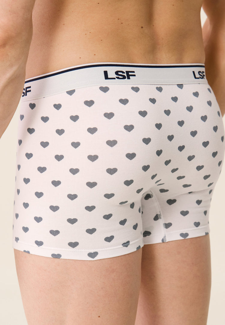 Cinquo Boxers Marius Navy Red White Indigo Navy Heart Pack - Le Slip Français - 11