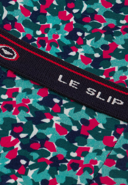 Boxer enfant vert à motif confetti en coton - Petit Joseph Confetti Vert D'Eau