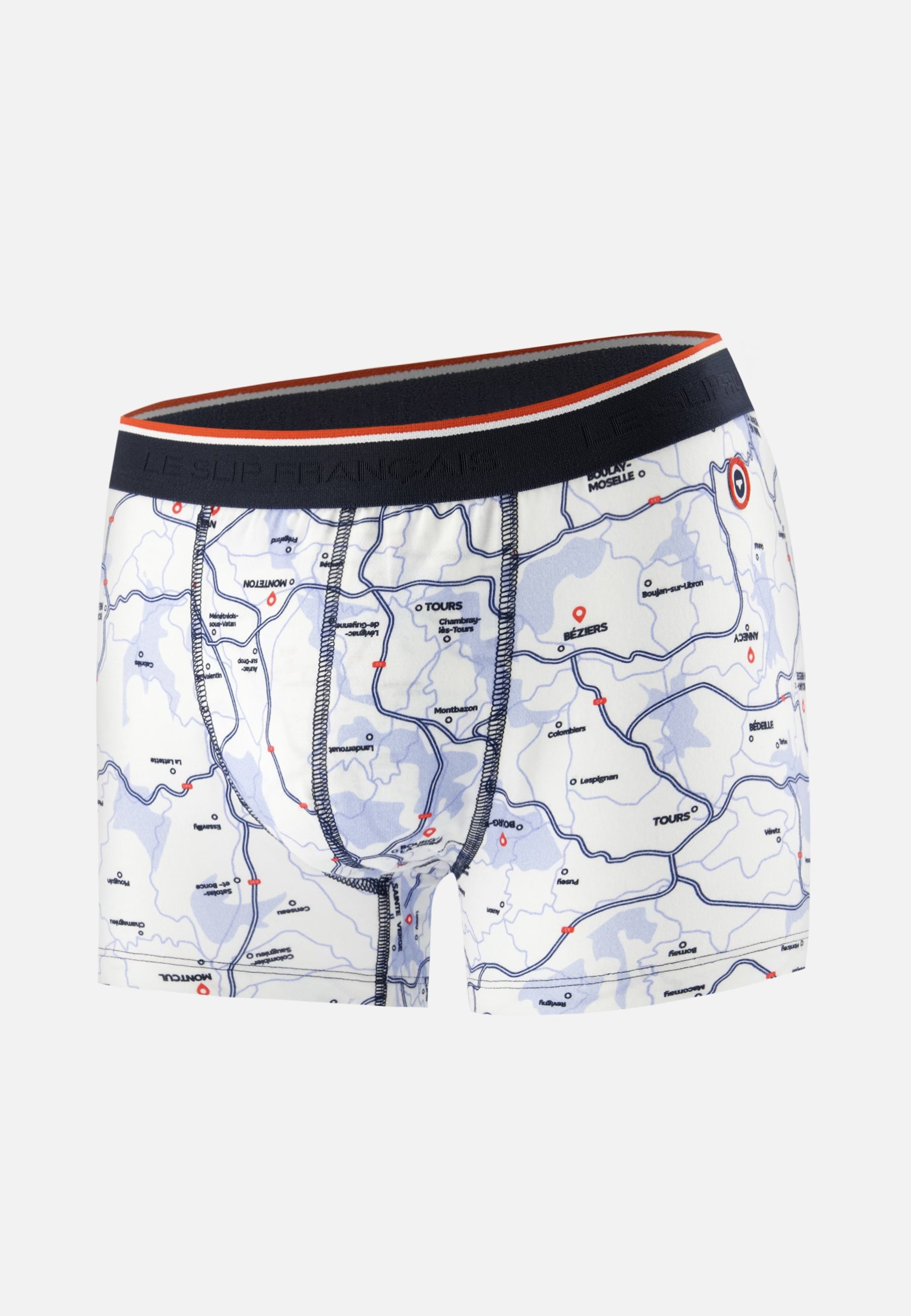 Boxer blanc à motifs français en coton - Marius La France En Slip