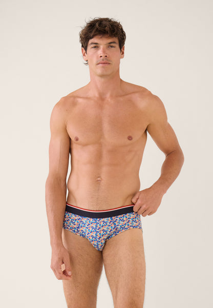Confetti-patterned blue cotton briefs - Terrible Confetti Nautical Blue