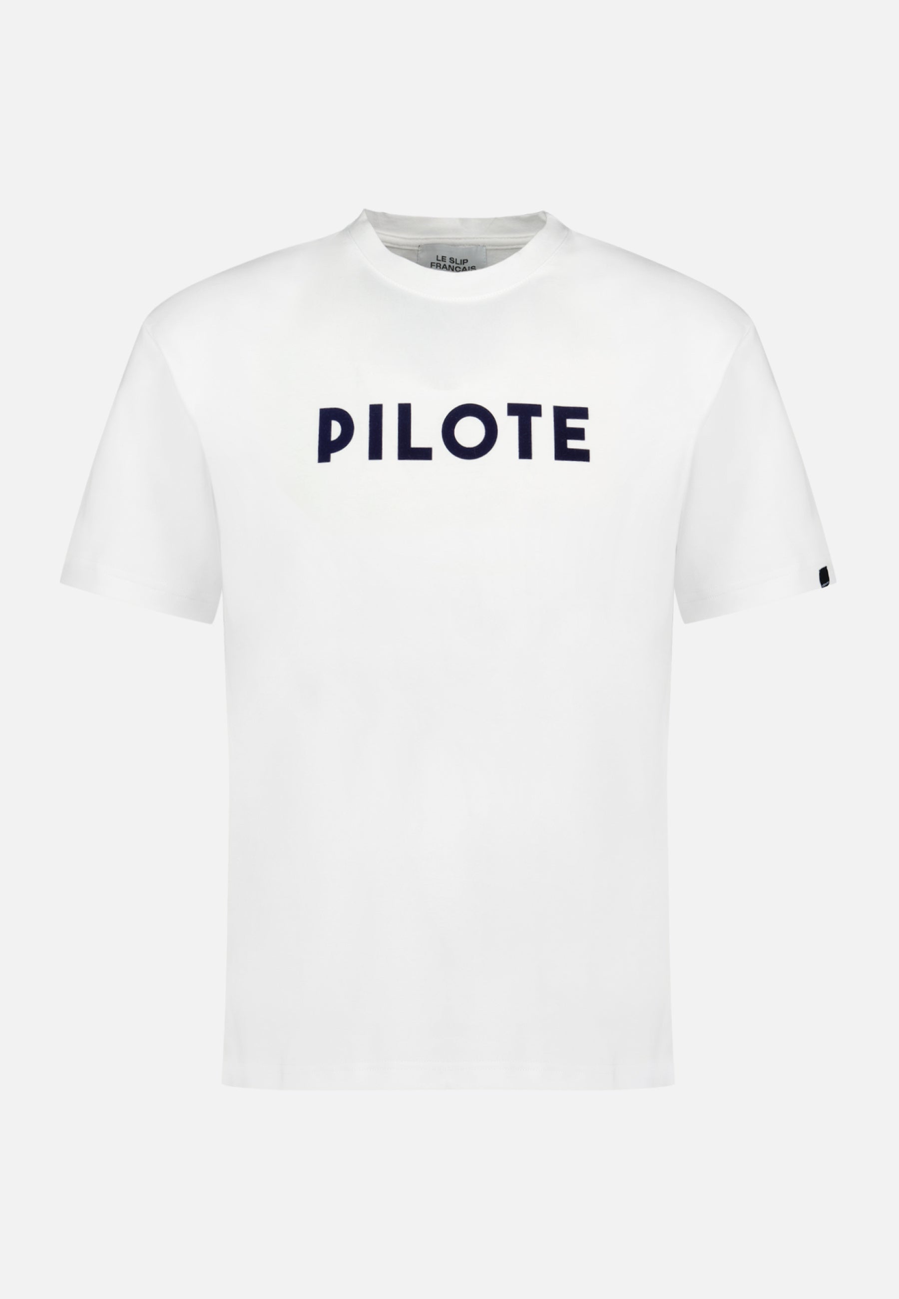 Le slip Francais フランス製 T-SHIRT HOMME EN COTON T-shirt col rond en coton - Jean-F Blanc - Round-neck cotton