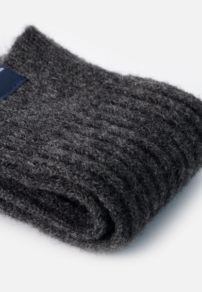 Pack of 2 navy blue and gray mid-calf mohair socks - Navy Blue Gray Socks