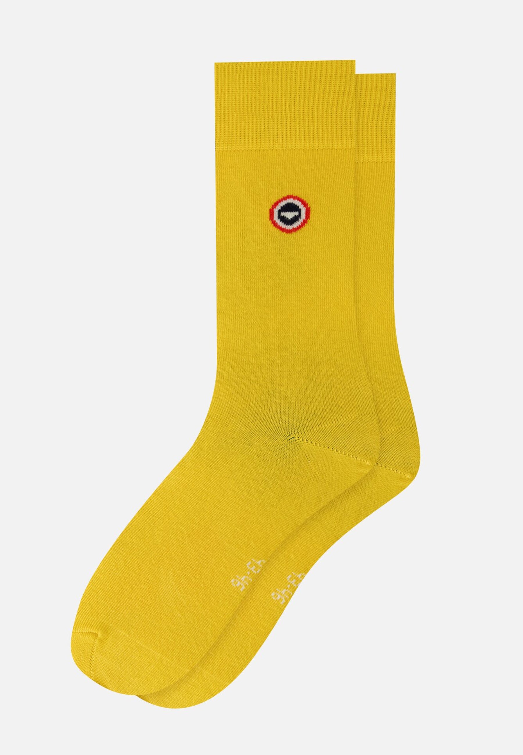 Chaussettes mi-hautes unies jaune - Robuste Jaune Citron