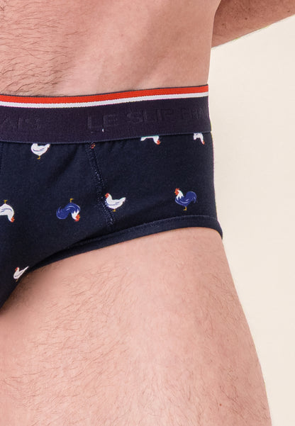 Lot de 2 slips en coton - Slips Coq Marine Indigo