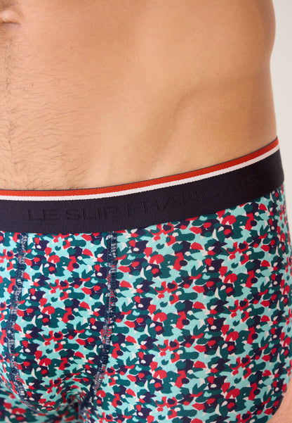 Boxer vert à motif confetti en coton - Marius Confetti Vert D'Eau