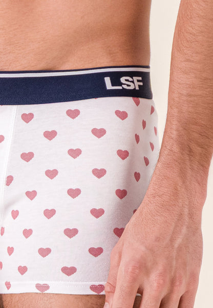 Boxer à coeur rouge en coton - Marius Petit Coeur Rouge Cerise