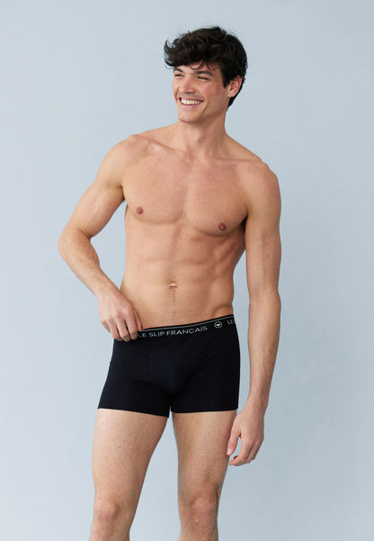 Lot de 5 boxers en coton - Boxers Noir Bleu Bleu Marine Gris Chiné Rouge