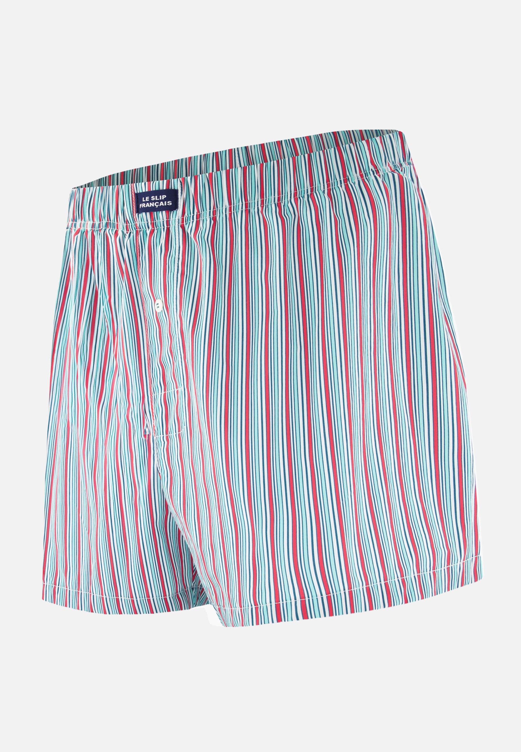 Pink striped cotton mattress boxer shorts - Jacques Striped Mattress Pink Cherry