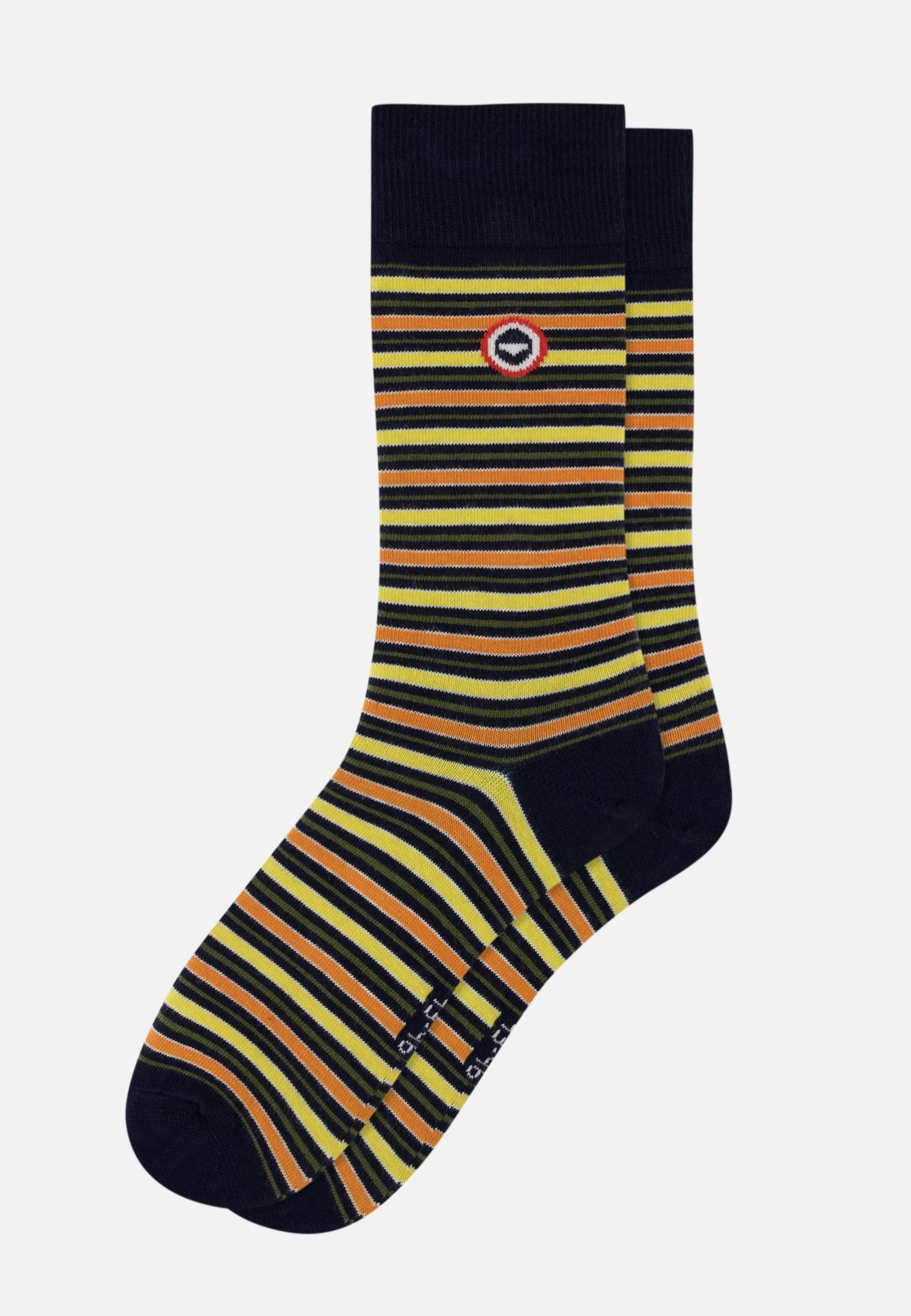 Chaussettes mi-hautes kaki à rayures matelas - Lucas Rayure Matelas Kaki Veronese