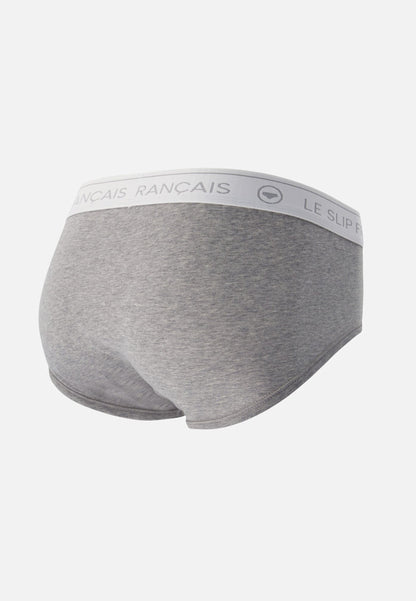 Slip gris en coton - Intrépide Gris Chiné
