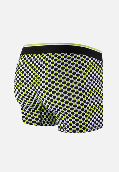 Boxer à motif raquettes jaune anis en coton - Marius Raquettes Jaune Anis