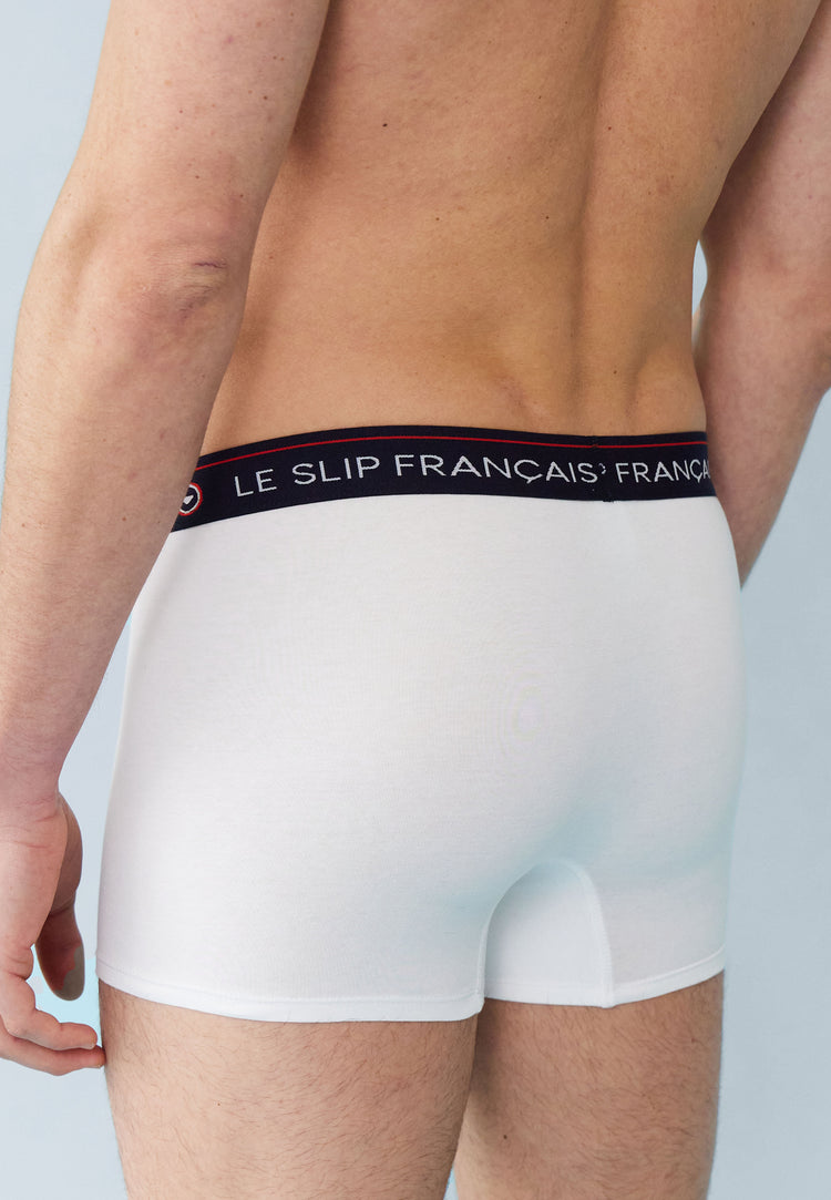 Pack Quatro Boxer Redoutable Bleu Éblouissant Emeraude Blanc Marius Tulipe - Le Slip Français - 10
