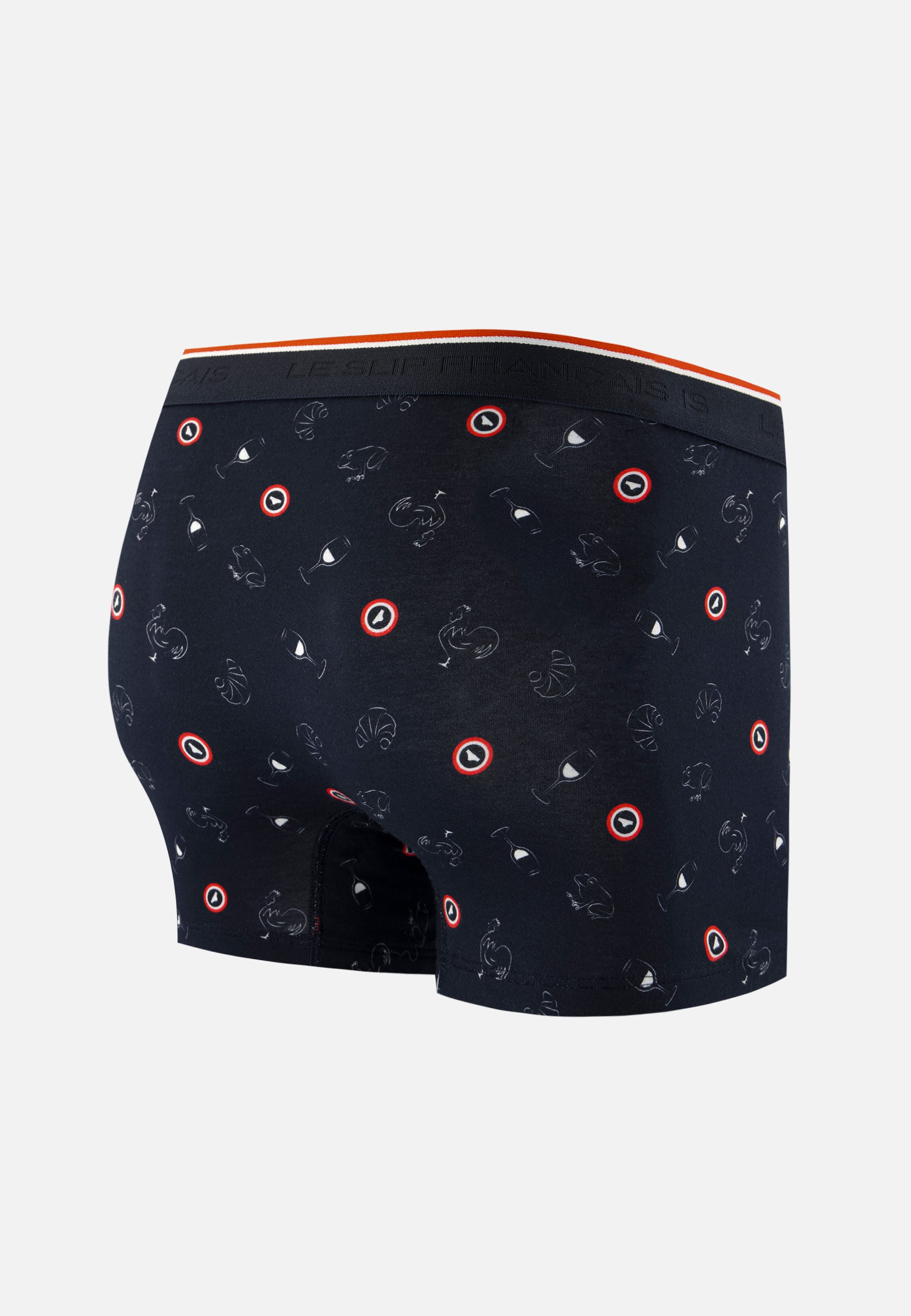Boxer bleu à motifs français en coton - Marius La vie en slip