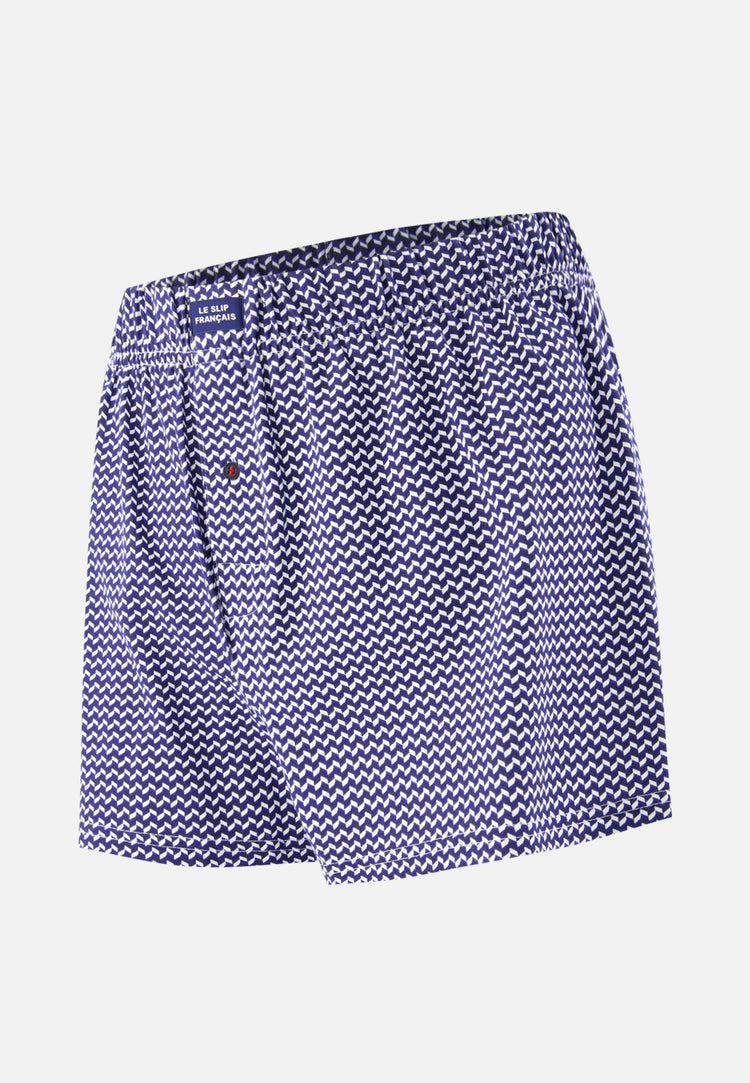 Fredo Chevron Blue White Black - Le Slip Français - 1
