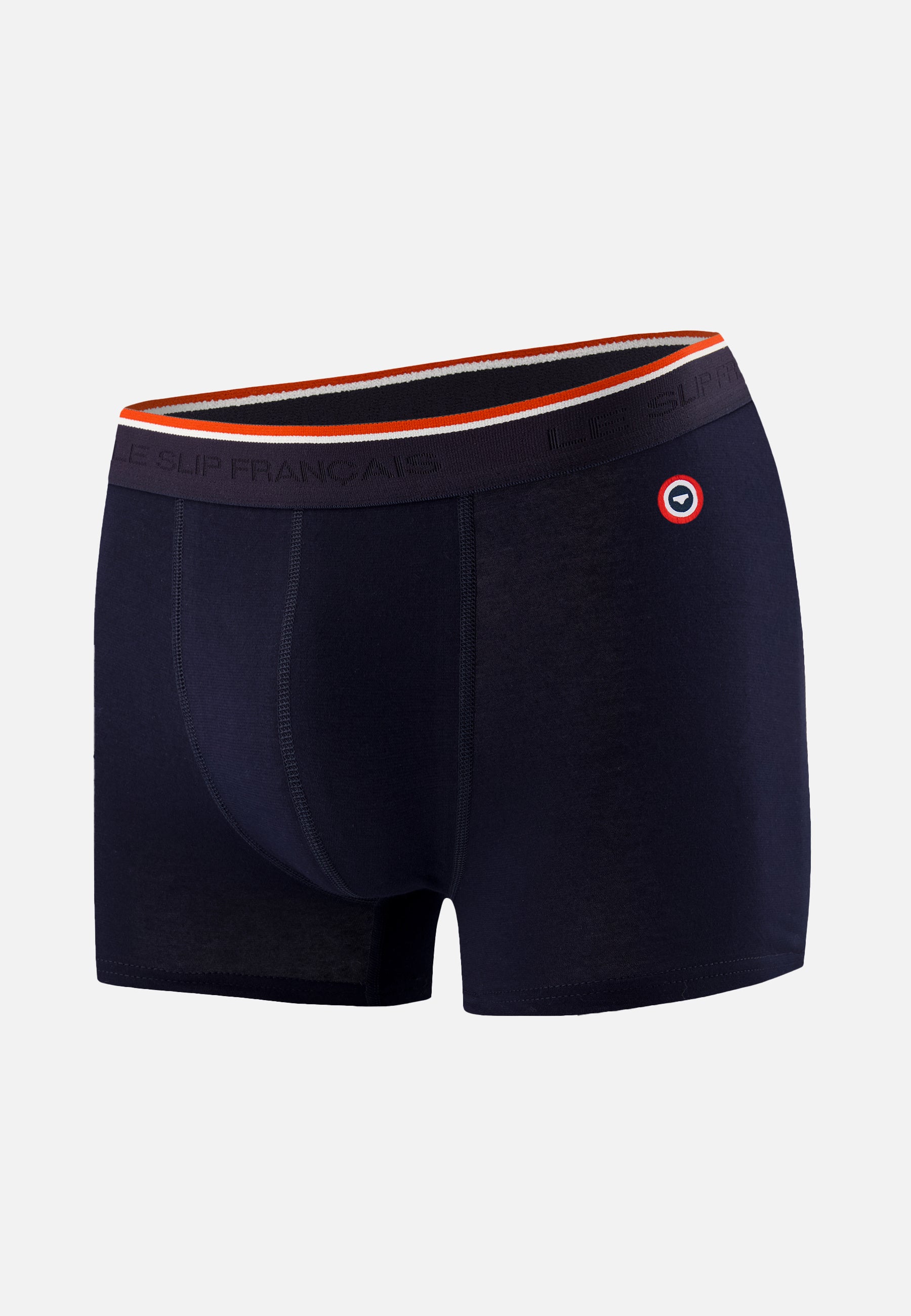 Boxer bleu marine en coton avec cocarde - Marius Marine
