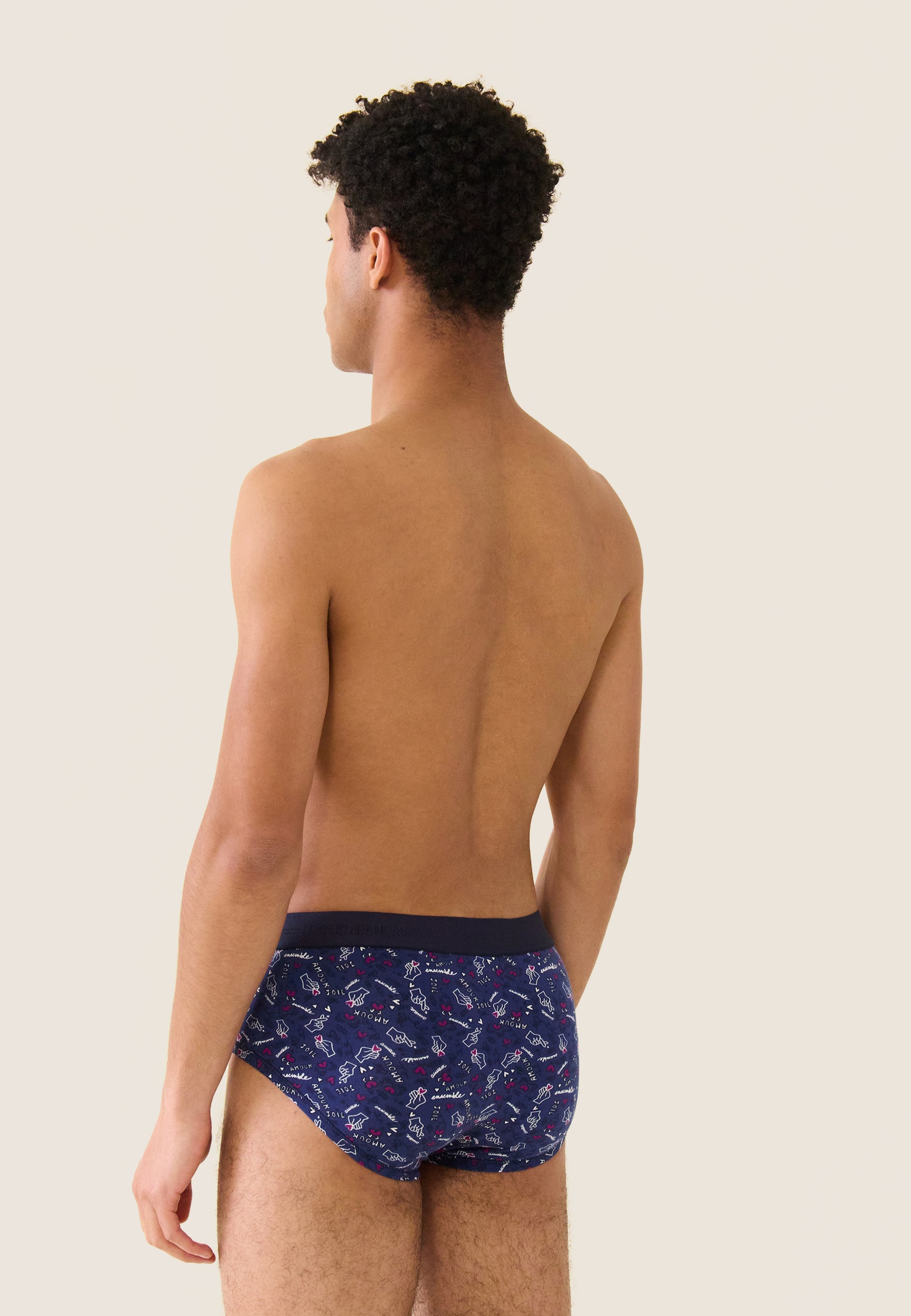Slip en coton - Terrible Imprimé Gufi Acier Betterave
