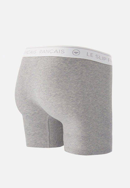 Boxer long gris en coton - Redoutable Long Gris Chiné