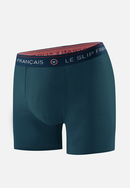 Boxer long bleu en coton - Redoutable Long Bleu Canard