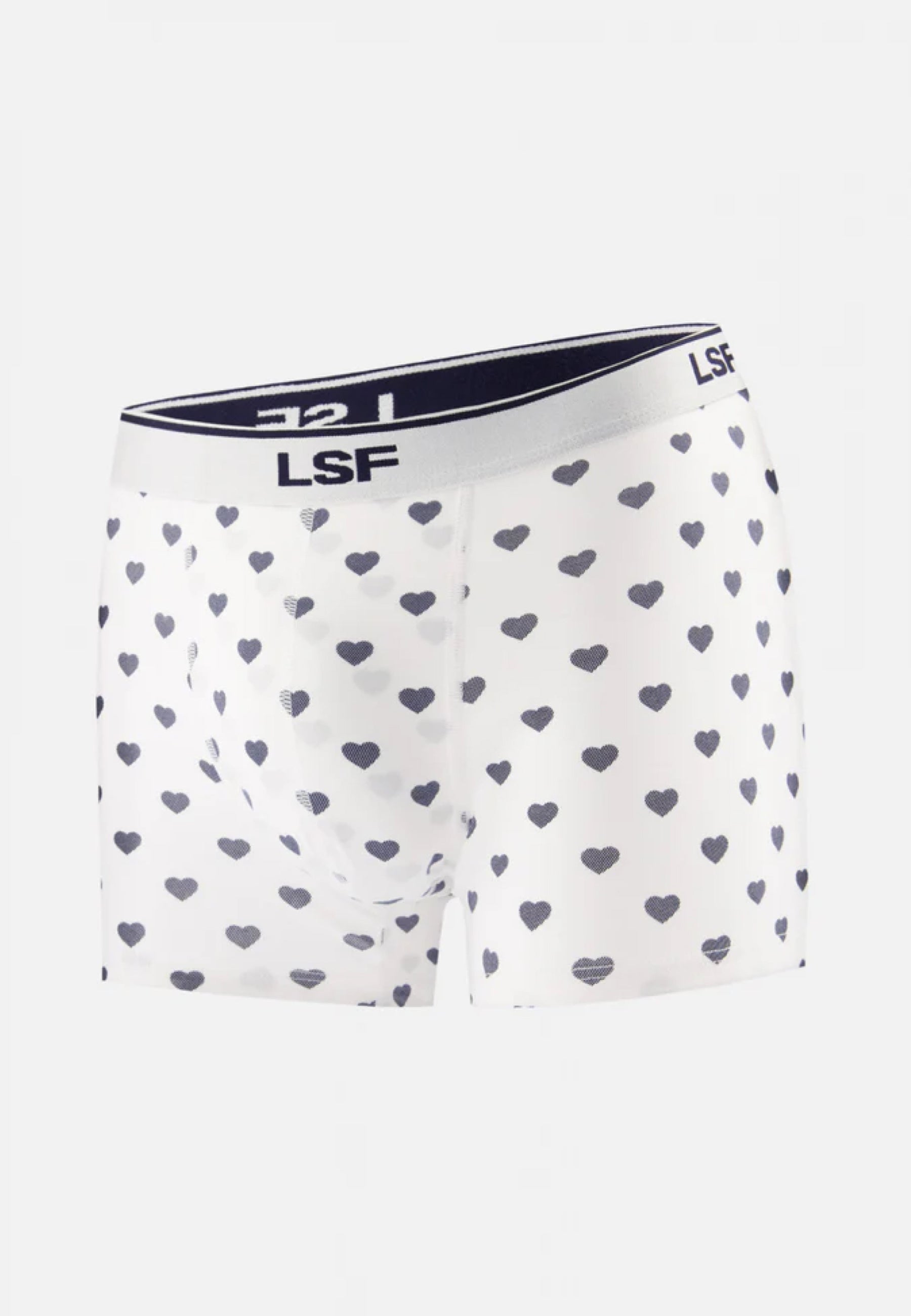 Boxer à coeur bleu marine en coton - Marius Petit Coeur Marine