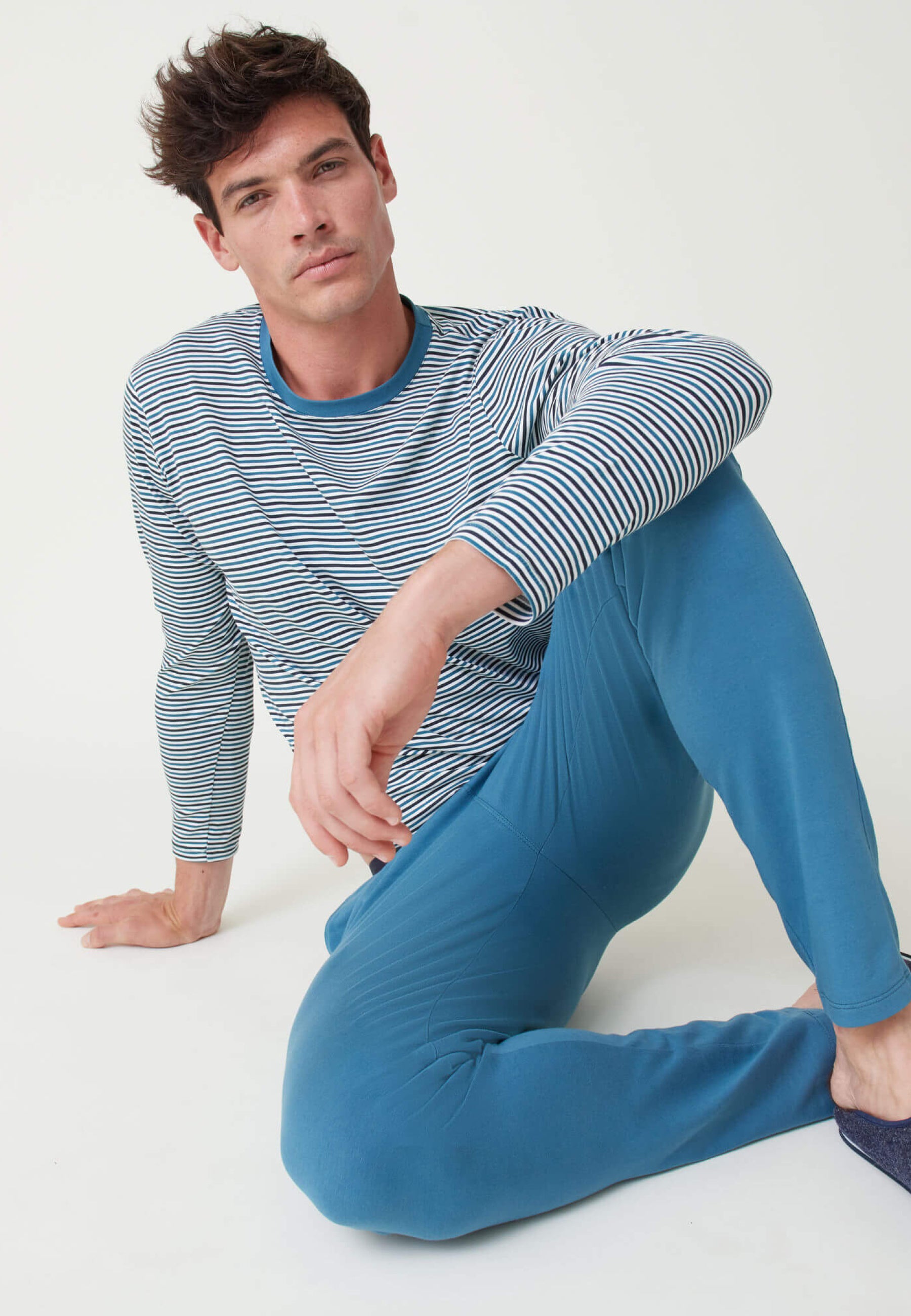 Chaussons d'intérieur en laine - Claude Marine