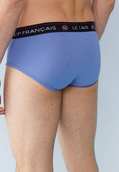Lot de 3 slips en coton - Slips Cherry Marine Bleu Jean