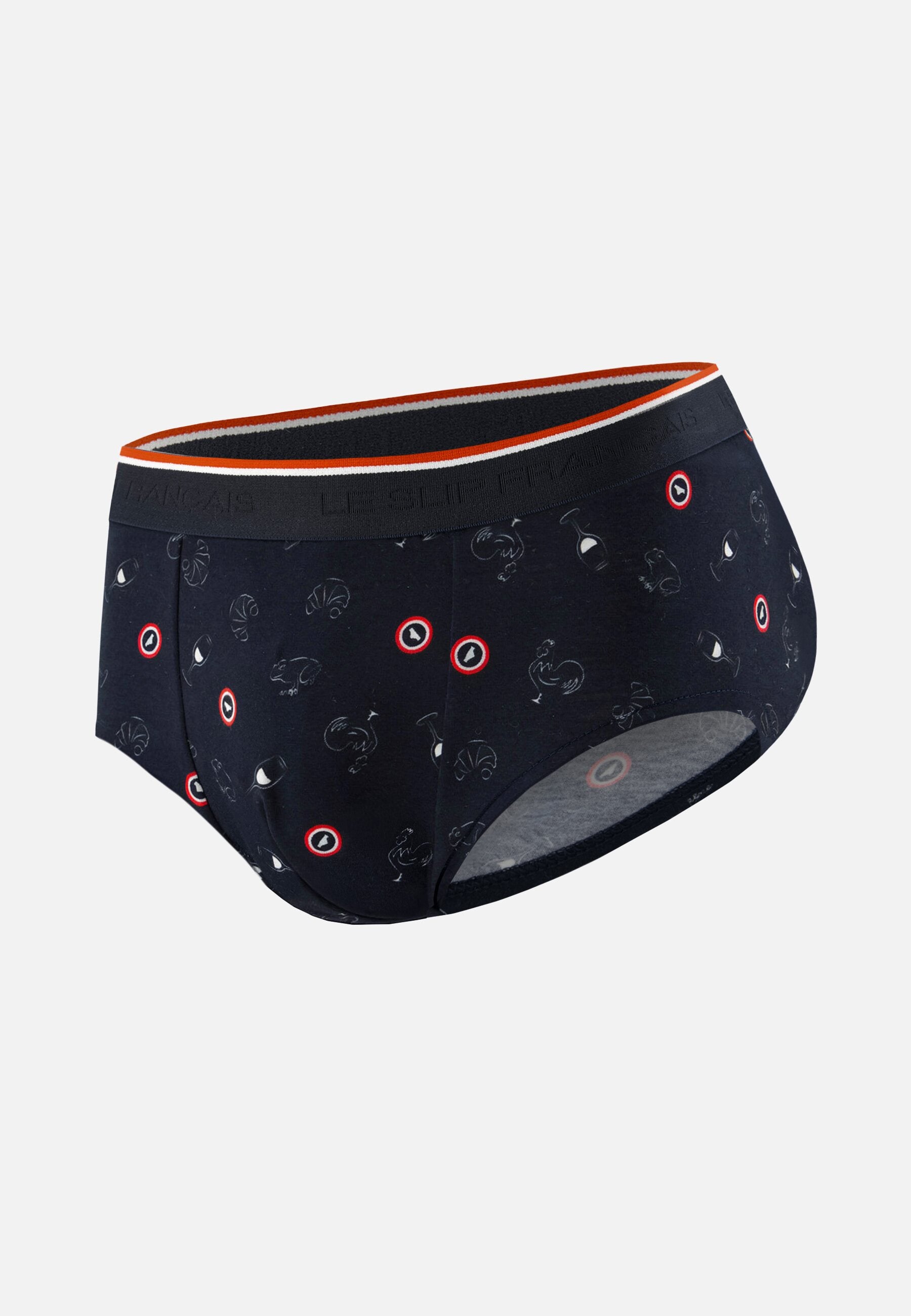 Slip bleu à motifs français en coton - Intrépide La Vie En Slip