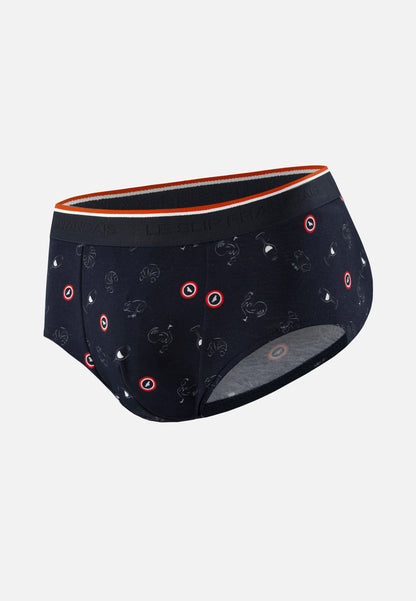 Slip bleu à motifs français en coton - Intrépide La Vie En Slip