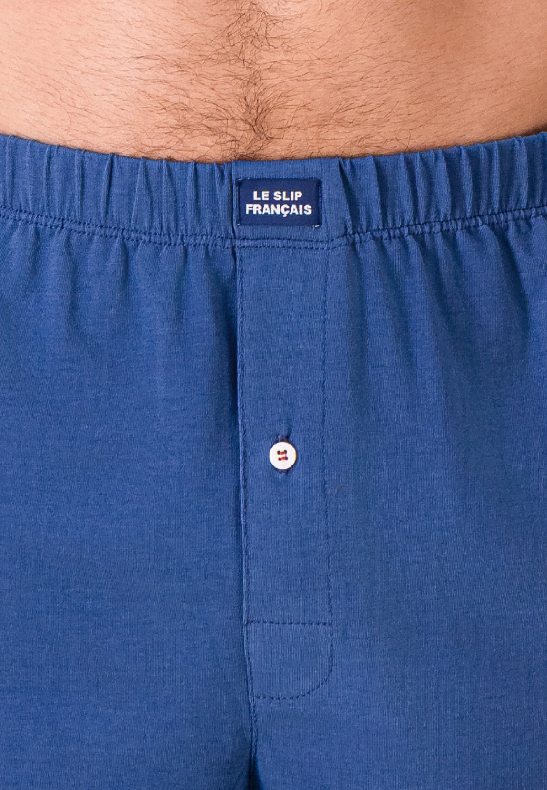 Caleçon bleu en jersey de coton - Fredo Bleu Acier