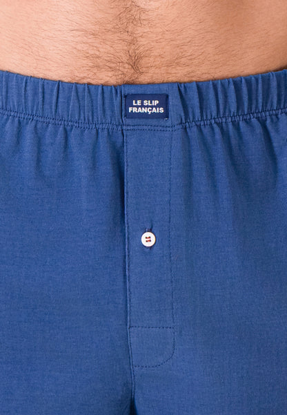 Caleçon bleu en jersey de coton - Fredo Bleu Acier