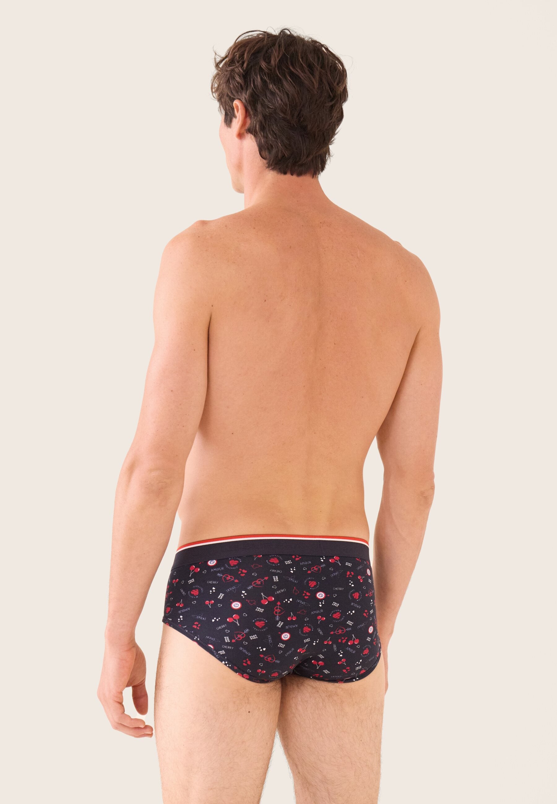 Lot de 3 slips en coton - Slips Cherry Marine Bleu Jean