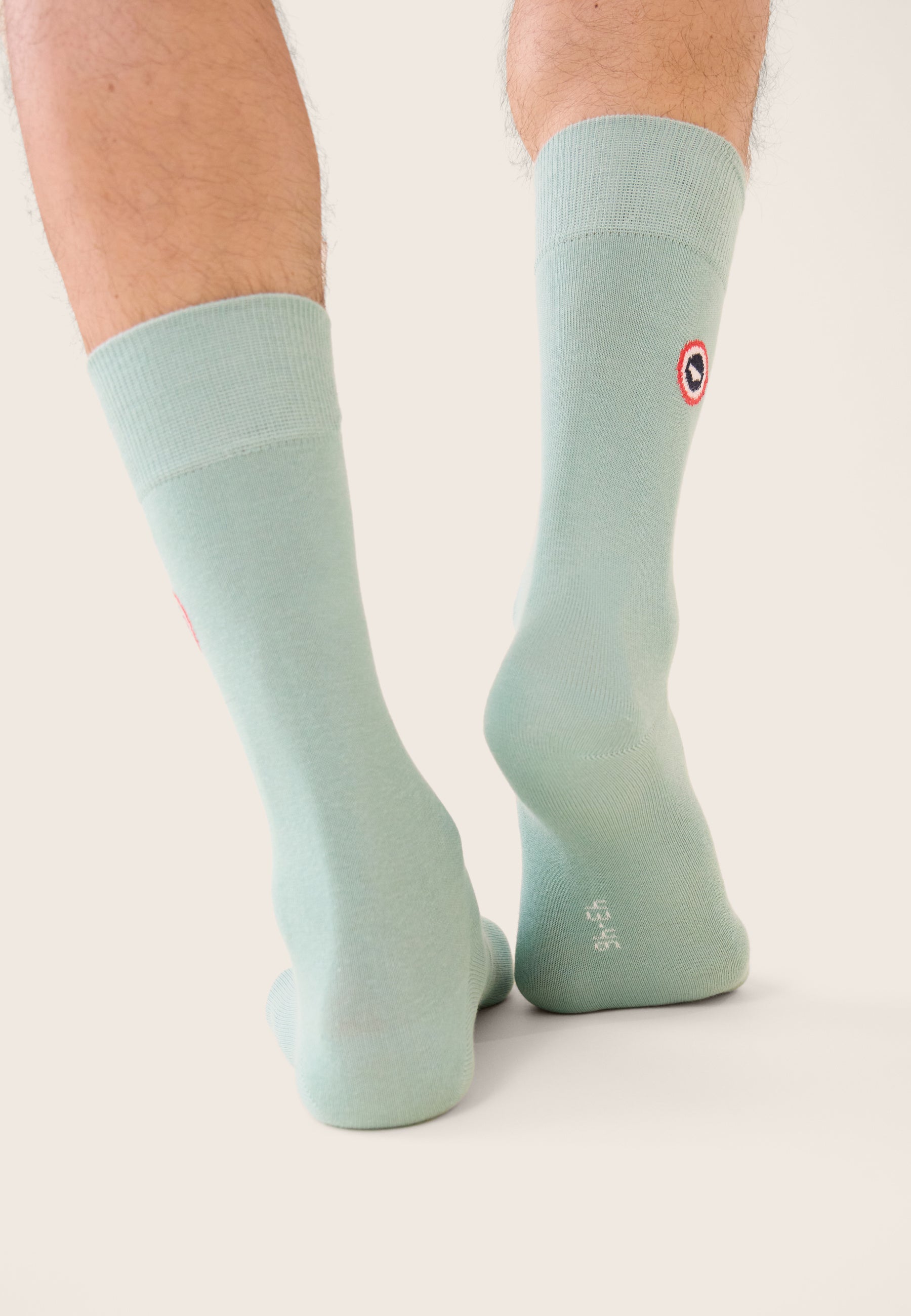 Plain green mid-calf socks - Robust Azure Green
