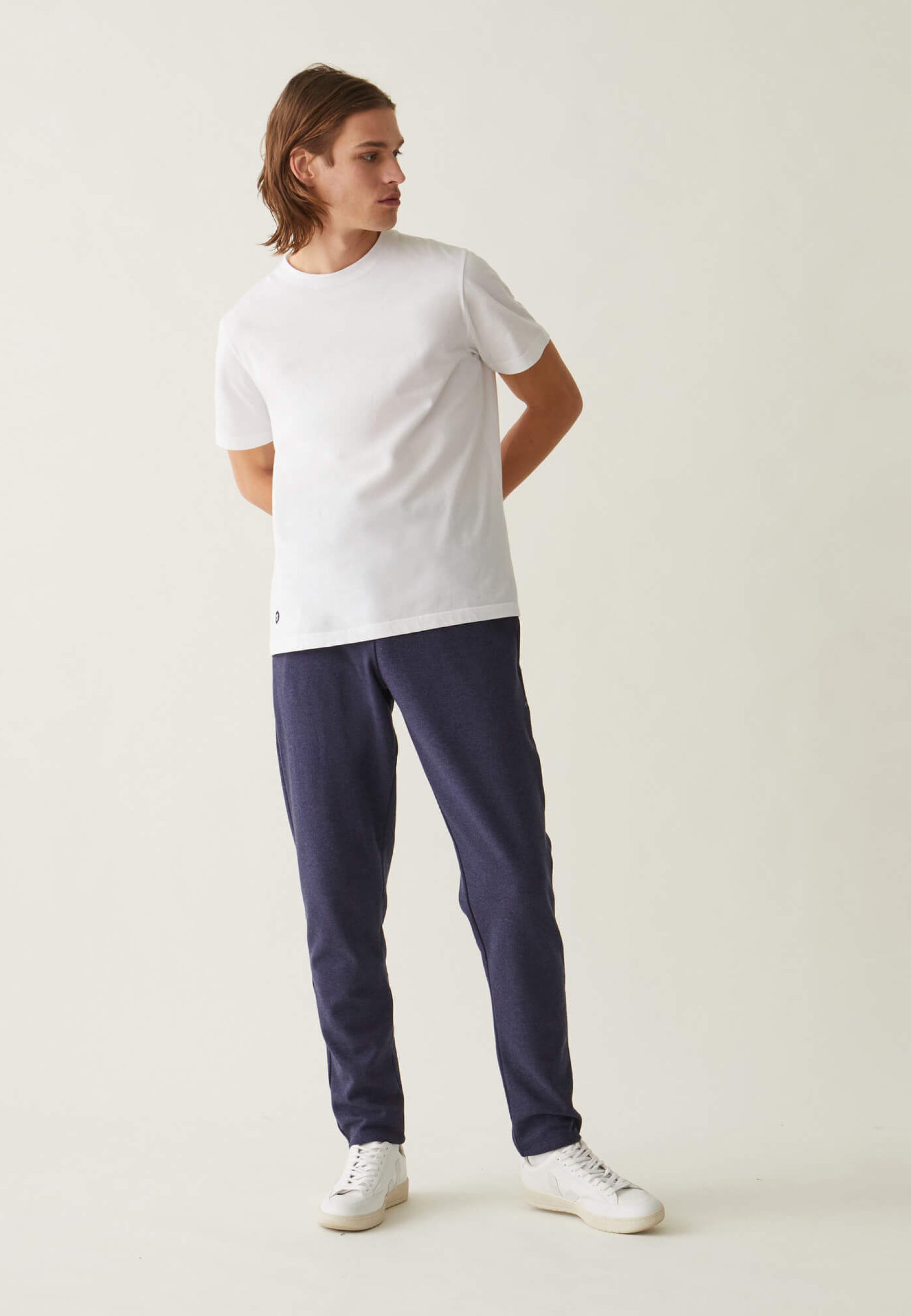 T-shirt col rond en coton - Jean Blanc