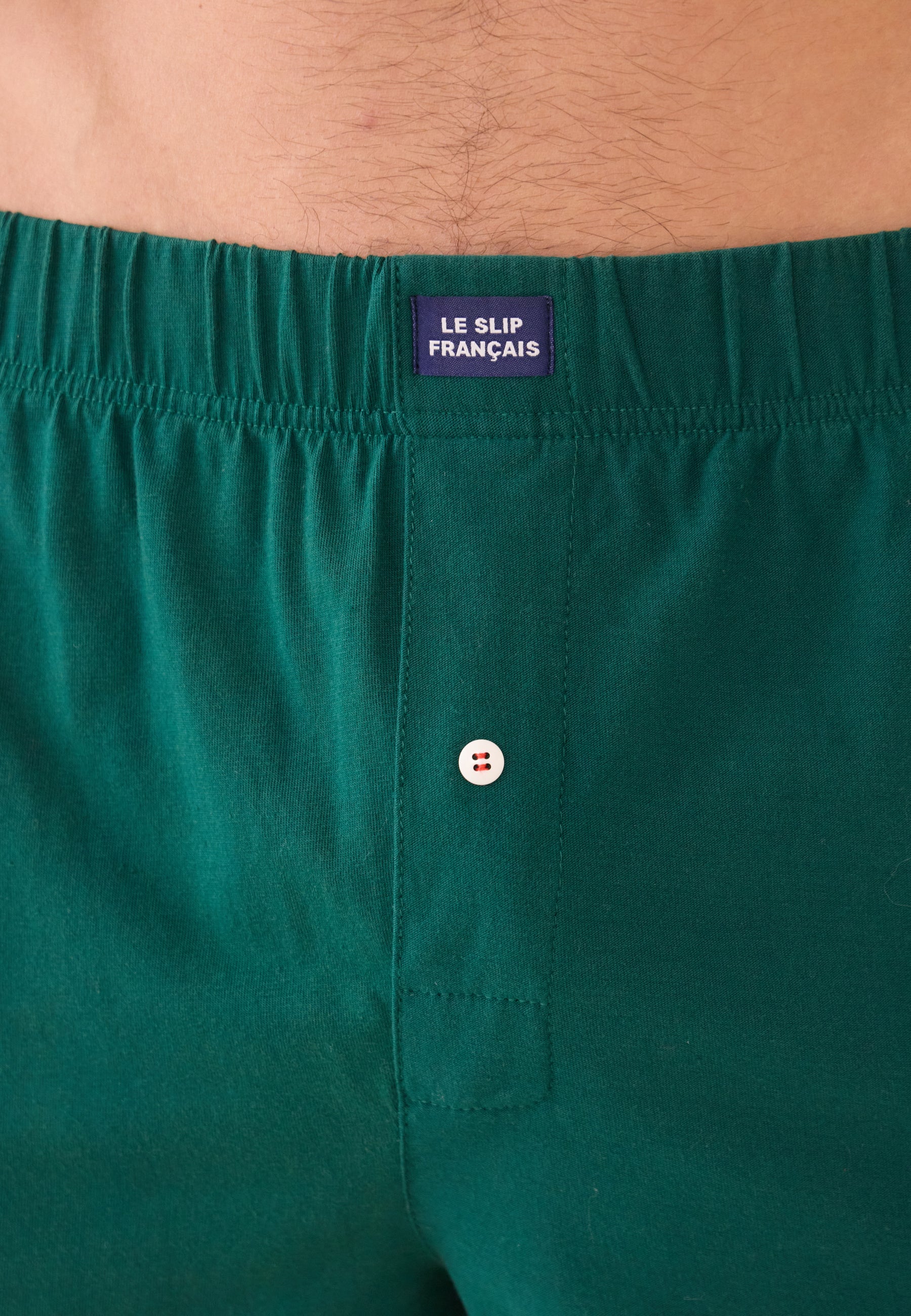 Caleçon vert sapin en jersey de coton - Fredo Vert Sapin