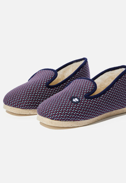 Chaussons d'intérieur en laine - Pantoufles Zig Zag