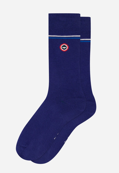 Blue fancy mid-calf socks - Lucas Bleu