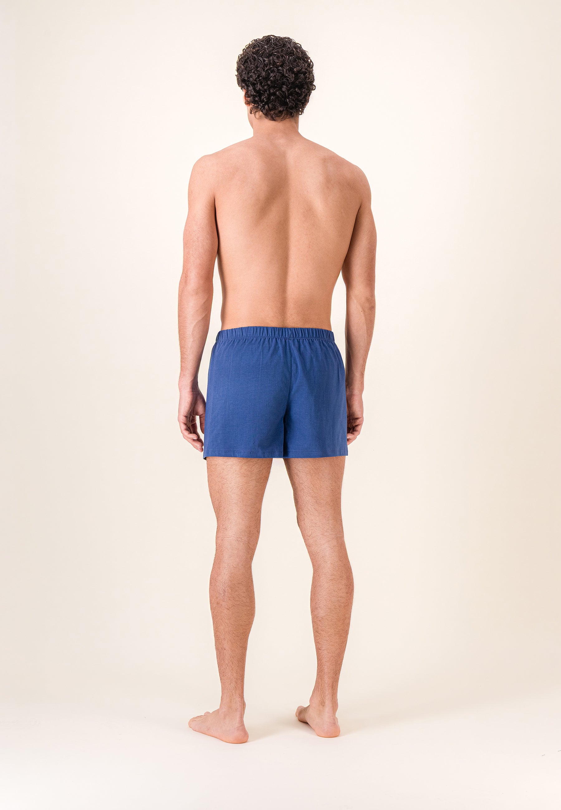 Caleçon bleu en jersey de coton - Fredo Bleu Acier