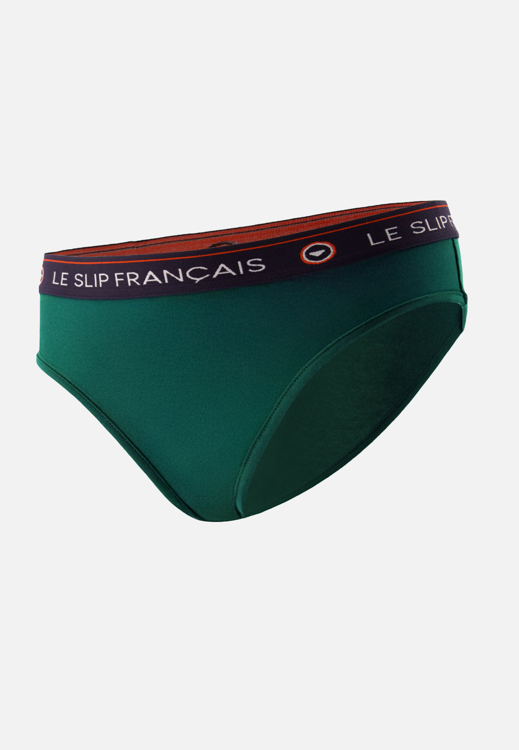 Culotte taille haute vert sapin en coton - Rieuse Vert Sapin - broderie