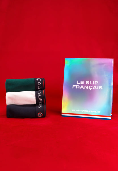 Lot de 3 culottes en coton - Culottes Rieuses Marine Vert Sapin Blanc