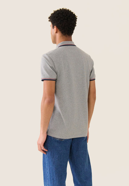 Polo en piqué de coton - Polo Gris Chiné